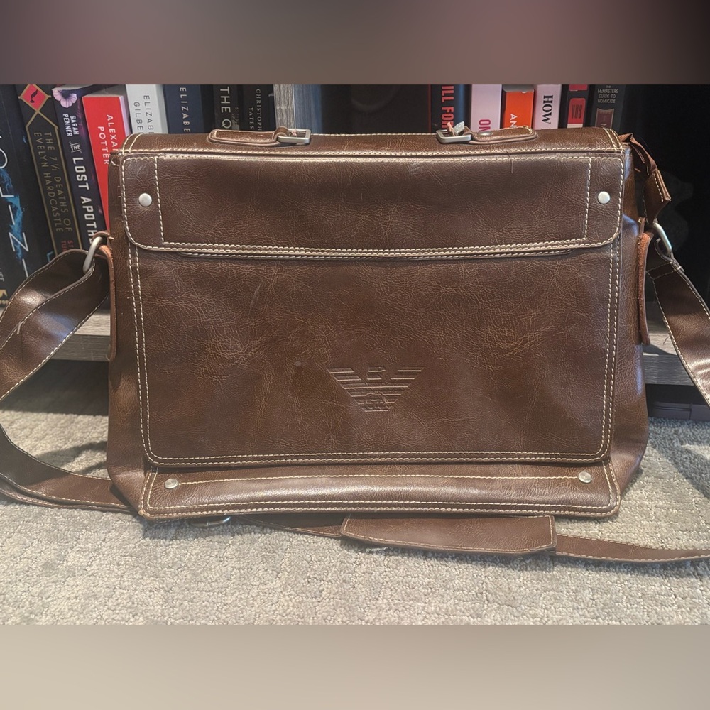 Emporio Armani Brown Messenger Bag